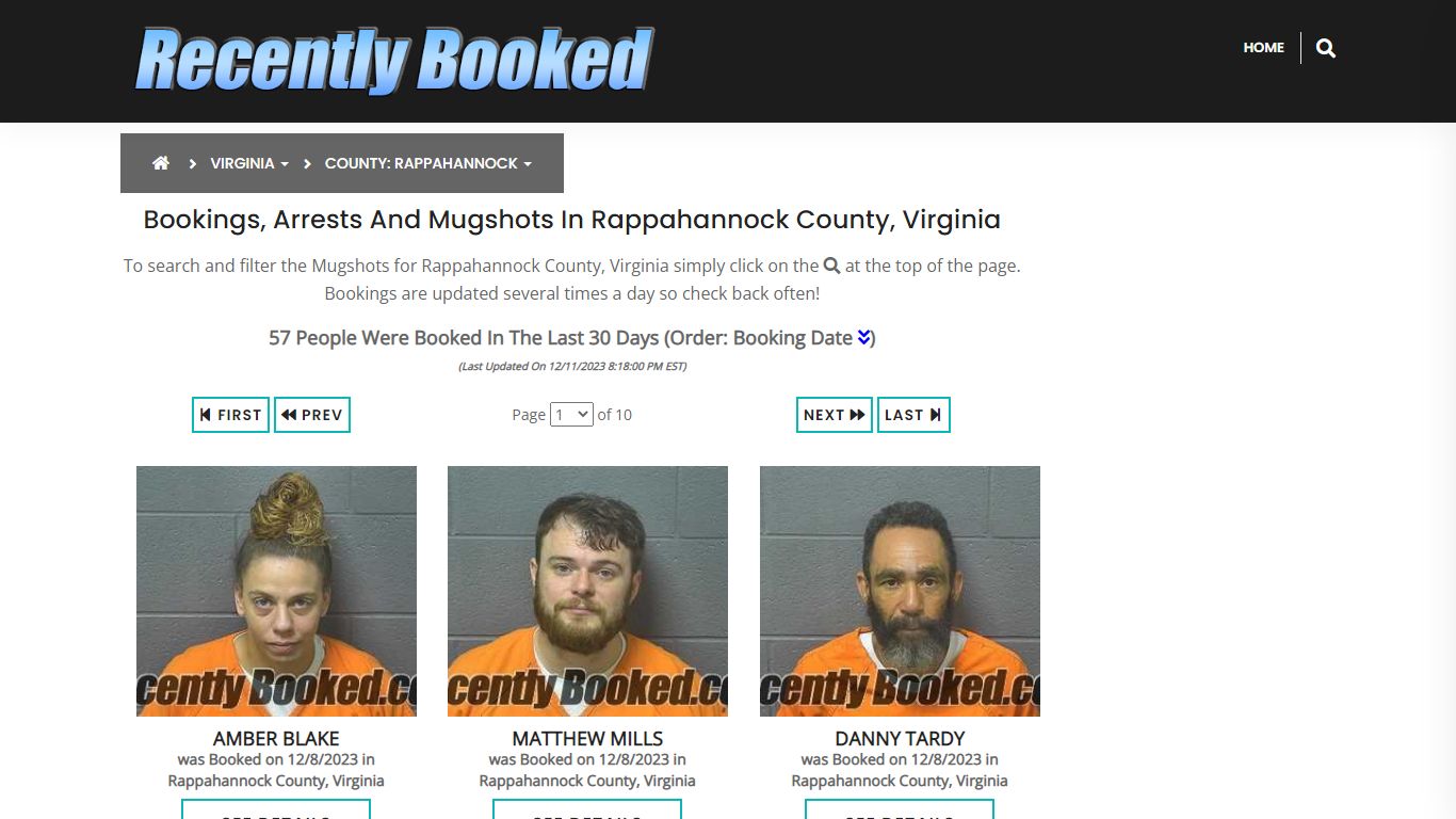 Bookings, Arrests and Mugshots in Rappahannock County, Virginia